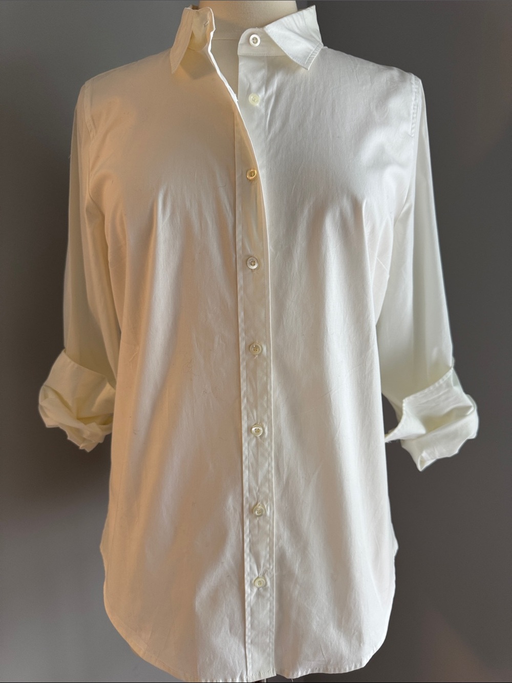 J. Crew NWT Classic Button Up Blouse - Cream, Size M